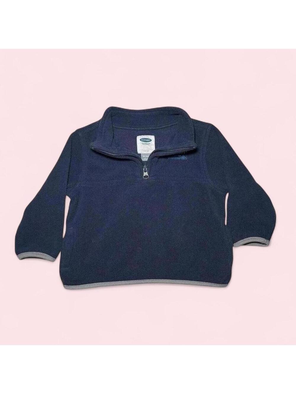 Old Navy Navy Fleece Half Zip Sweater 18-24 Months